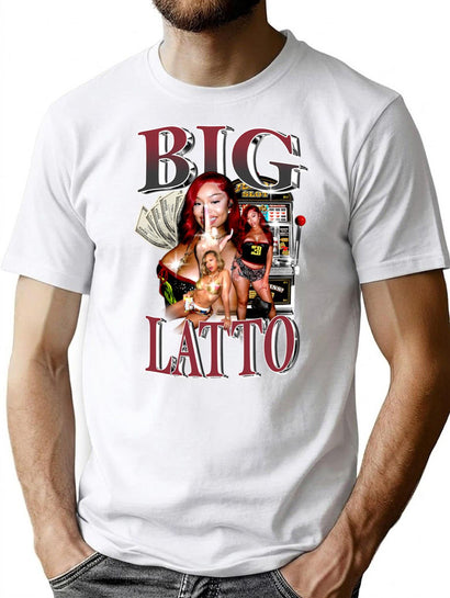 Big Latto Vintage Bootleg Bootleg Graphic T-Shirt - Black