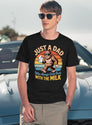Bigfoot Just A Dad Who Always Came Back With The Milk T-Shirt for Men & Women, T-Shirts Graphic Tee - Navy