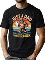 Bigfoot Just A Dad Who Always Came Back With The Milk T-Shirt for Men & Women, T-Shirts Graphic Tee - Green