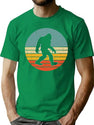 Bigfoot Vintage Sunset Style T-Shirt for Men & Women, T-Shirts Graphic Tee - Green