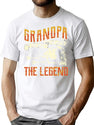 Biker Grandpa Motorcycle Legend Pops T-Shirt T-Shirt for Men & Women, T-Shirts Graphic Tee - White