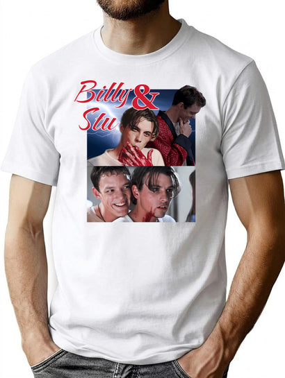 Billy And Stu - Scream Horror Movie T-Shirt for Men & Women, T-Shirts Graphic Tee - Black