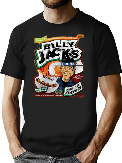 Billy Jack'S Cereal T-Shirt for Men & Women, T-Shirts Graphic Tee - Black