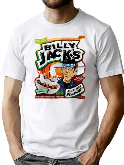 Billy Jack'S Cereal T-Shirt for Men & Women, T-Shirts Graphic Tee - Black