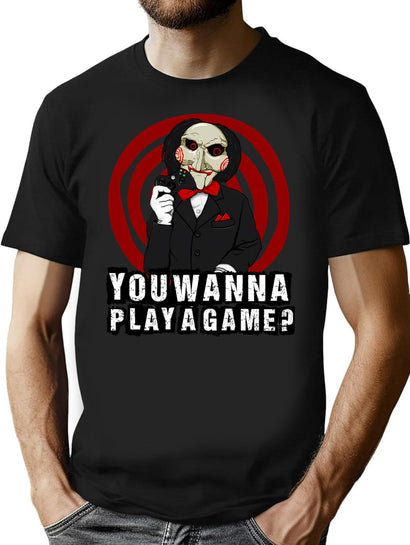 Billy - You Wanna Play A Game T-Shirt for Men & Women, T-Shirts Graphic Tee - Black