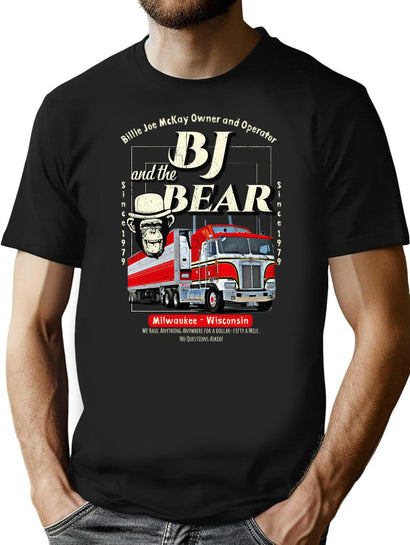 Bj And The Bear Trucking Company T-Shirt for Men & Women, T-Shirts Graphic Tee - Black
