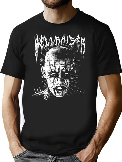 Black Metal Pinhead T-Shirt for Men & Women, T-Shirts Graphic Tee - Black