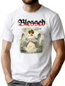 Blessed Streetwear Art And Design Bootleg Graphic T-Shirt - White