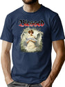 Blessed Streetwear Art And Design Bootleg Graphic T-Shirt - Navy