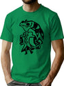 Blitzo Scribbles Classic Premium Heavyweight Cotton T-Shirt - Green