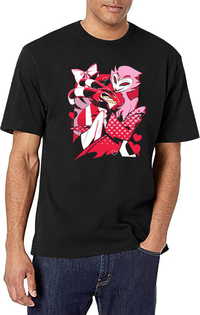 Blitzo x Stolas Helluva Boss Essential Black T-Shirt - Black