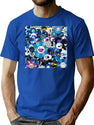 Blue Pattern Takashi T-Shirt for Men & Women, T-Shirts Graphic Tee - Blue