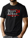 Boats And Hoes 2024 Black T-Shirt - Green