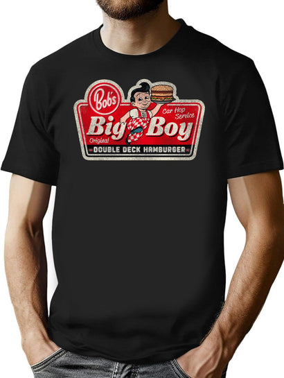 Bob'S Big Kid Worn Out Sign T-Shirt for Men & Women, T-Shirts Graphic Tee - Black