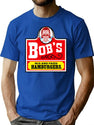 Bob'S Old Fried Burgers T-Shirt for Men & Women, T-Shirts Graphic Tee - Blue