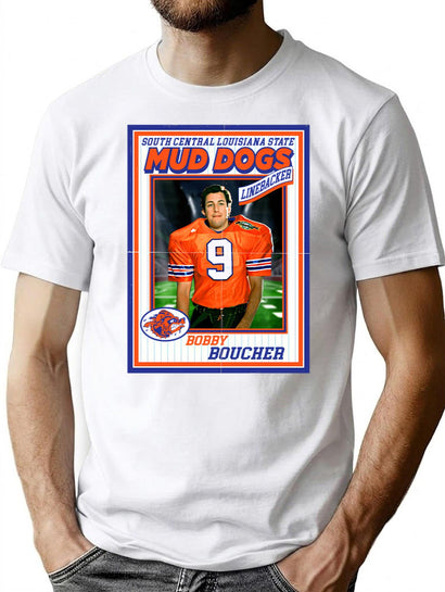 Bobby Boucher Football Trading Card T-Shirt for Men & Women, T-Shirts Graphic Tee - Black