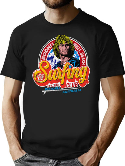 Bodhi'S Surfing Club T-Shirt for Men & Women, T-Shirts Graphic Tee - Black