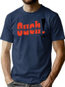 Bold Retro Western Ouch Typography Mug Design T-Shirt for Men & Women, T-Shirts Graphic Tee - Navy