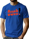 Bold Retro Western Ouch Typography Mug Design T-Shirt for Men & Women, T-Shirts Graphic Tee - Blue