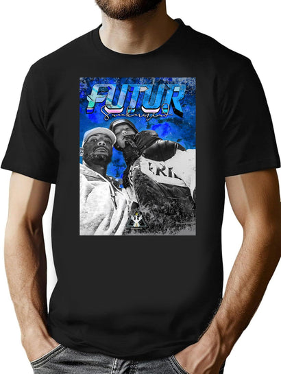 Booba Futur Modern Bootleg Rap Urban Style (Daddy Cool) Bootleg Graphic T-Shirt - Black