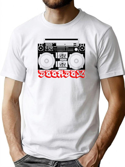 Boombox (1) T-Shirt for Men & Women, T-Shirts Graphic Tee - Black
