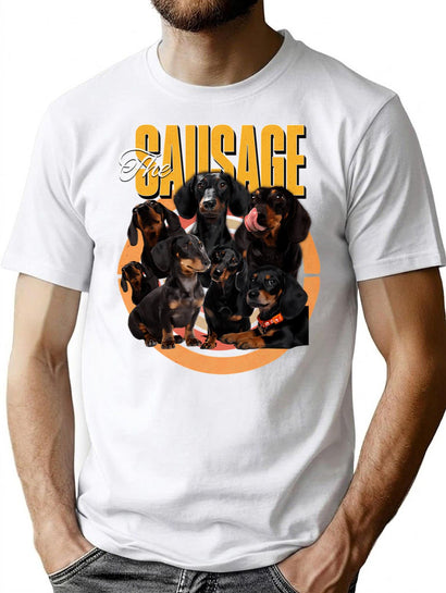 Bootleg 90S Shirt Sausage Dogs Black Bootleg Graphic T-Shirt - Black