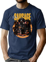 Bootleg 90S Shirt Sausage Dogs Black Bootleg Graphic T-Shirt - Navy