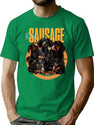 Bootleg 90S Shirt Sausage Dogs Black Bootleg Graphic T-Shirt - Green