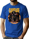 Bootleg 90S Shirt Sausage Dogs Black Bootleg Graphic T-Shirt - Blue