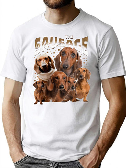Bootleg 90S Shirt Sausage Dogs Bootleg Graphic T-Shirt - Black