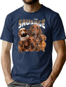 Bootleg 90S Shirt Sausage Dogs Bootleg Graphic T-Shirt - Navy