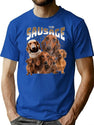 Bootleg 90S Shirt Sausage Dogs Bootleg Graphic T-Shirt - Blue