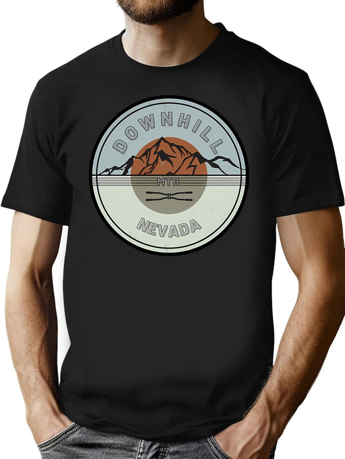 Bootleg Canyon Ii Mtb Track Nevada Mountain Bike Trail Ride Hard Dirt Dust Mud Mountain Bike Dirt Therapy Bootleg Graphic T-Shirt - Black