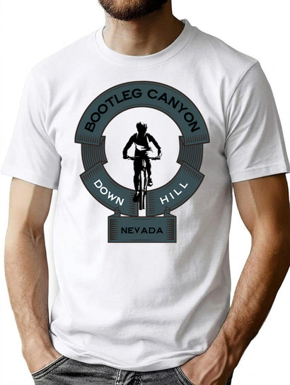Bootleg Canyon Mtb Track Nevada Mountain Bike Trail Ride Hard Dirt Dust Mud Mountain Bike Dirt Therapy Bootleg Graphic T-Shirt - Black