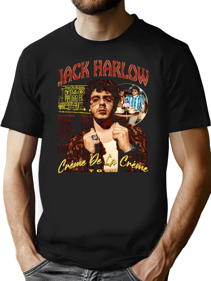 Bootleg Harlow Rapper Tour Vintage Bootleg Graphic T-Shirt - Black