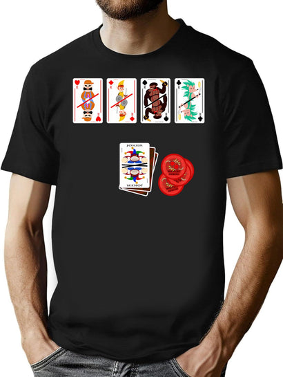 Bootleg Heroes Card Game Bootleg Graphic T-Shirt - Black