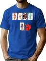 Bootleg Heroes Card Game Bootleg Graphic T-Shirt - Blue