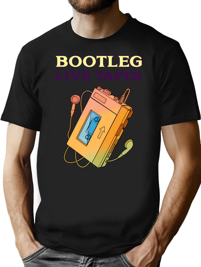 Bootleg Live Tapes . Bootleg Graphic T-Shirt - Black