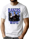 Bootleg Retro Vintage Baker'S Wife Bootleg Graphic T-Shirt - White