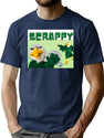 Bootleg Scrappy The Eagle Merch Bootleg Graphic T-Shirt - Navy