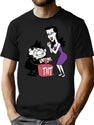 Boris and Natasha (from Rocky and Bullwinkle) Premium Heavyweight Cotton T-Shirt - Black