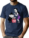 Boris and Natasha (from Rocky and Bullwinkle) Premium Heavyweight Cotton T-Shirt - Navy