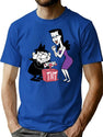 Boris and Natasha (from Rocky and Bullwinkle) Premium Heavyweight Cotton T-Shirt - Blue