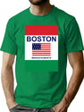 Boston Flag Bootleg Graphic T-Shirt - Green