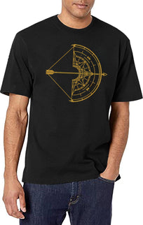 Bow And Arrow Compass Funny Creative T-Shirt for Men & Women, T-Shirts Graphic Tee - Black
