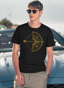 Bow And Arrow Compass Funny Creative T-Shirt for Men & Women, T-Shirts Graphic Tee - Navy