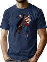 Boxing Kangaroo T-Shirt for Men & Women, T-Shirts Graphic Tee - Navy