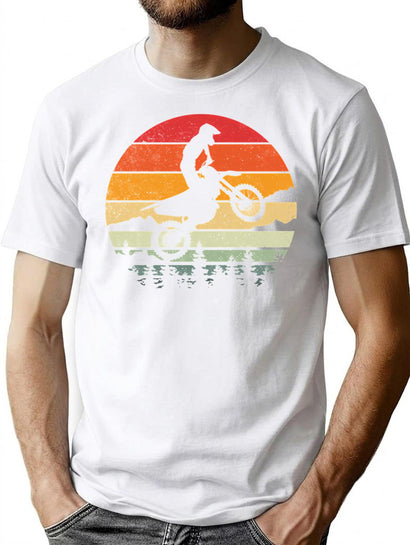 Braaap Dirt Bike Motorcross Vintage Retro Style Funny T-Shirt for Men & Women, T-Shirts Graphic Tee - Black