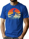 Braaap Dirt Bike Motorcross Vintage Retro Style Funny T-Shirt for Men & Women, T-Shirts Graphic Tee - Blue