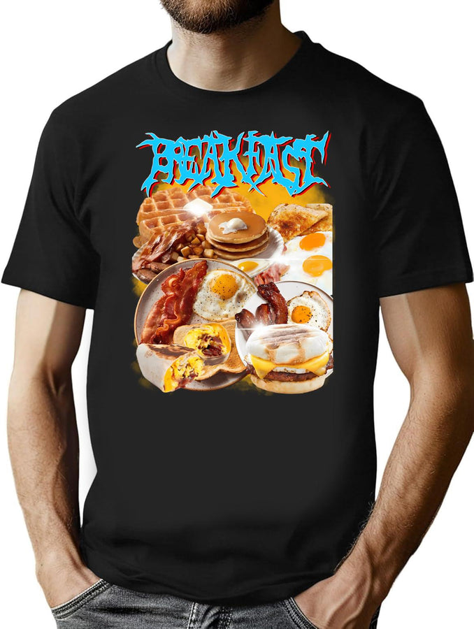 Breakfast Bootleg Bootleg Graphic T-Shirt - Black